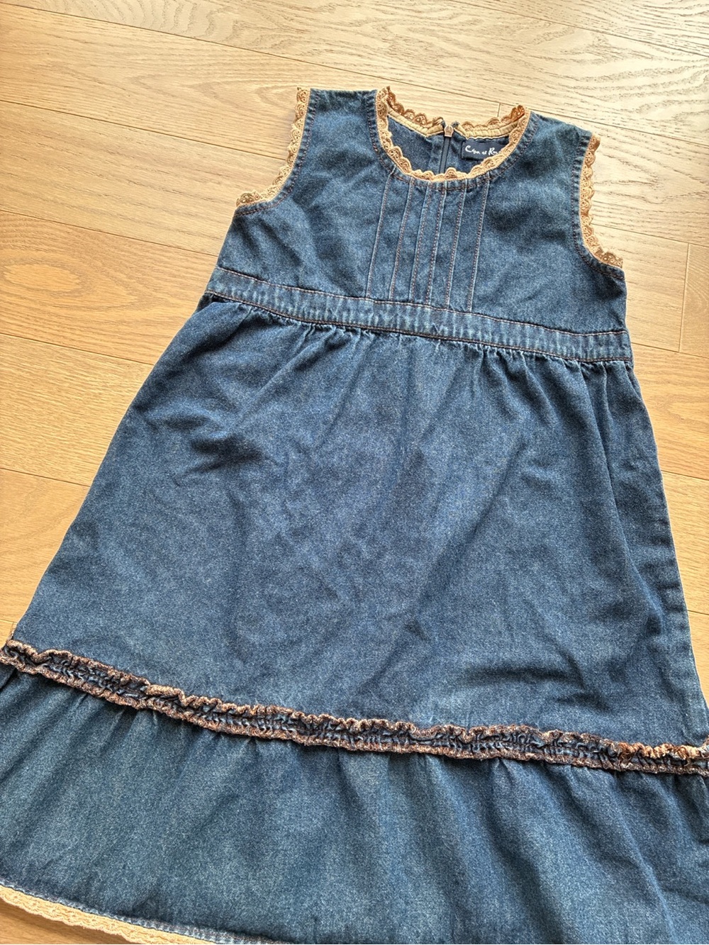 Vintage Denim Dress for Girls – Size 6X